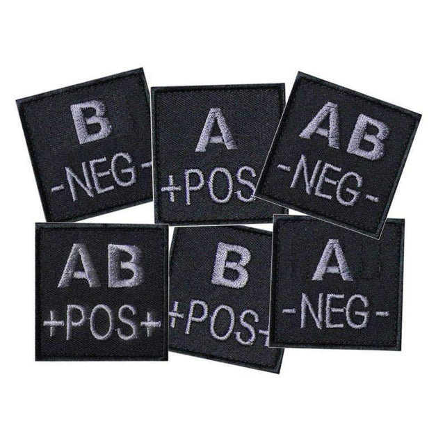 Patch groupe sanguin basse visibilité Tissu