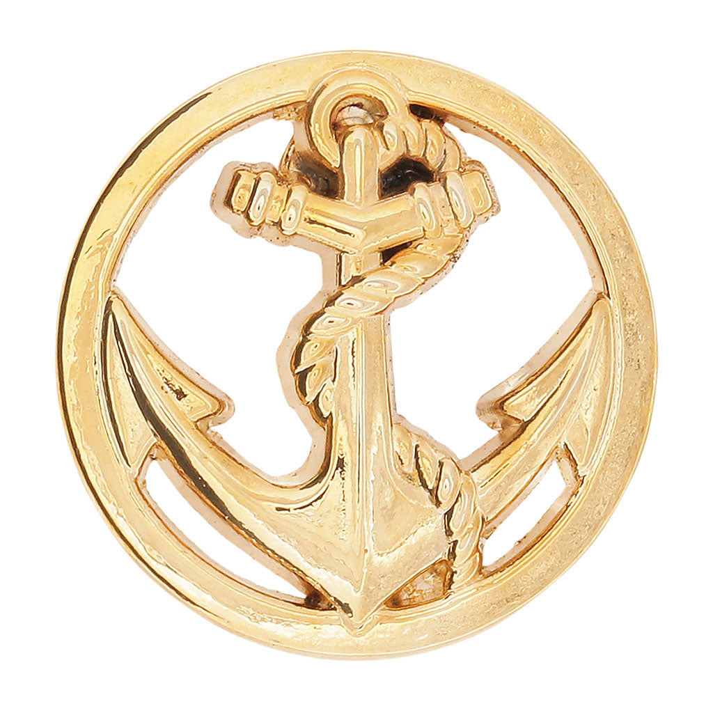 Pin's d'ancre de Marine Boussemart, insigne de revers à finition dorée