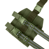 Plateforme de cuisse Condor Drop Leg cinq rangées MOLLE sangles anti-glisse