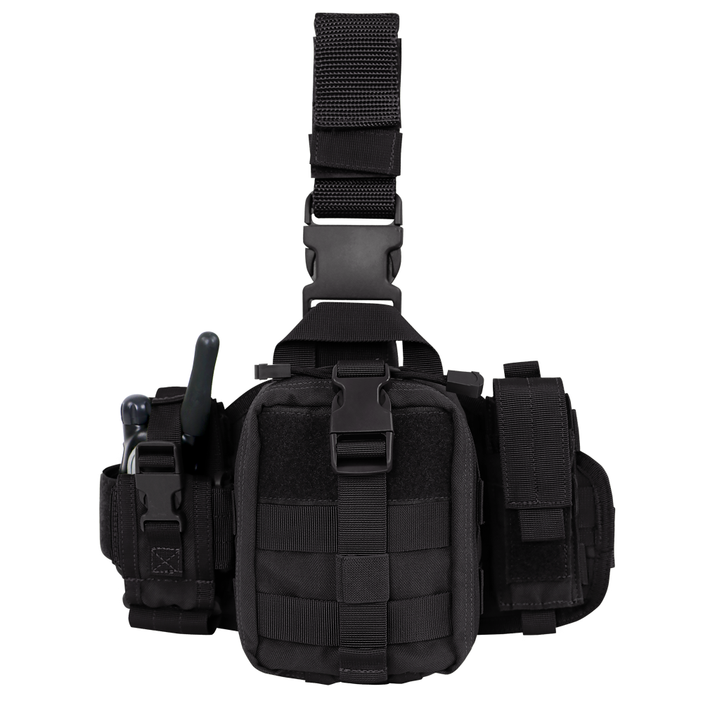 Plateforme de cuisse Condor EMT Leg Rig trois pochettes médicales amovibles