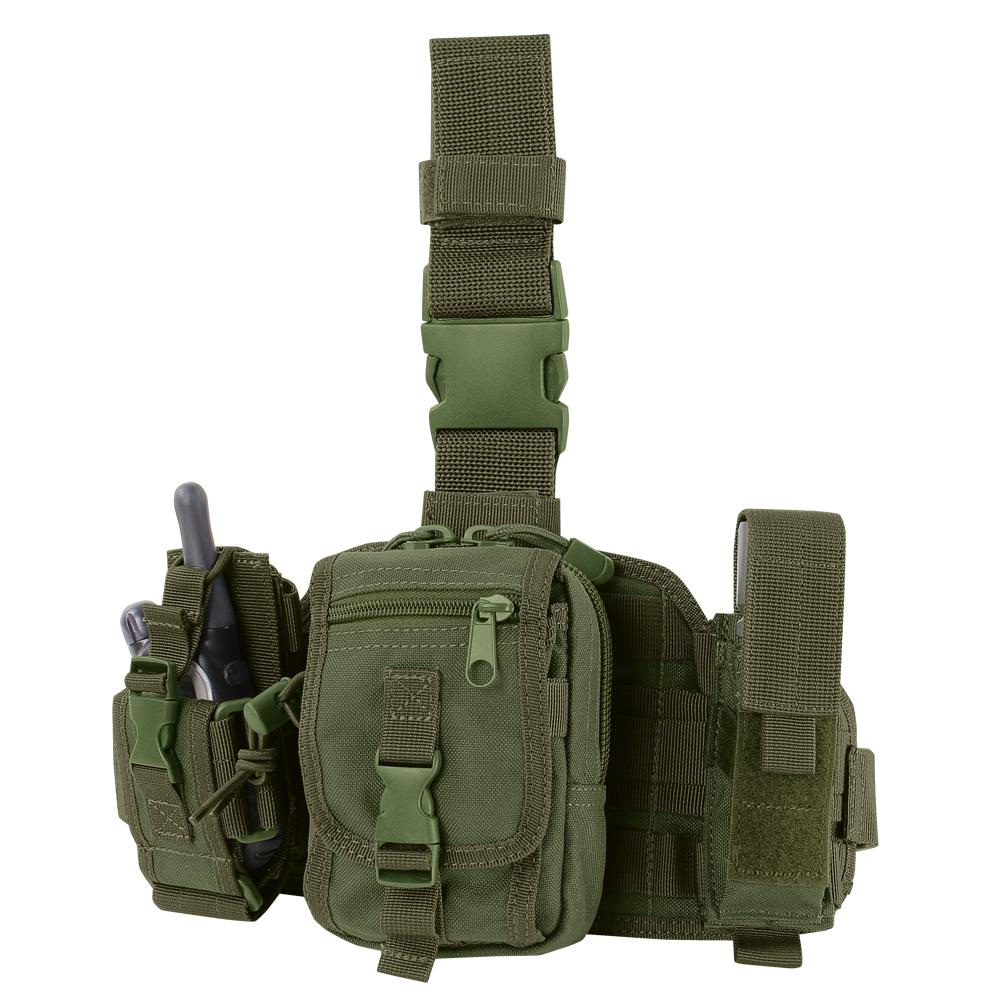 Plateforme de cuisse Condor Utility Leg Rig trois pochettes amovibles