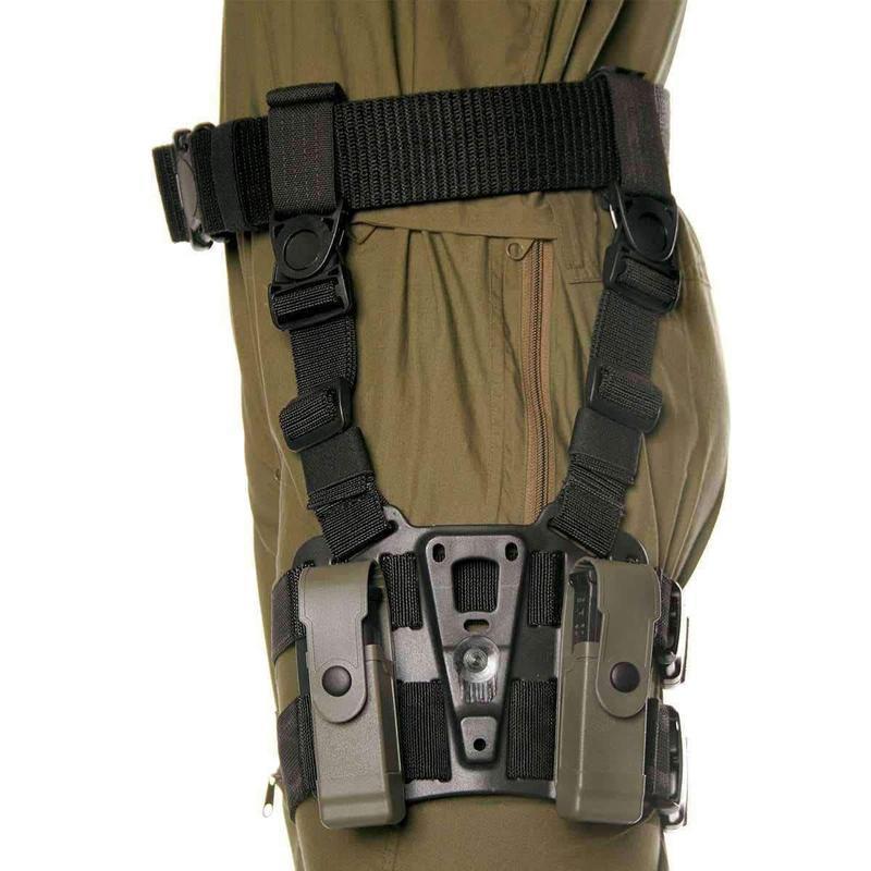 Plateforme de cuisse tactique Blackhawk à harnais en Y pour étuis injectés