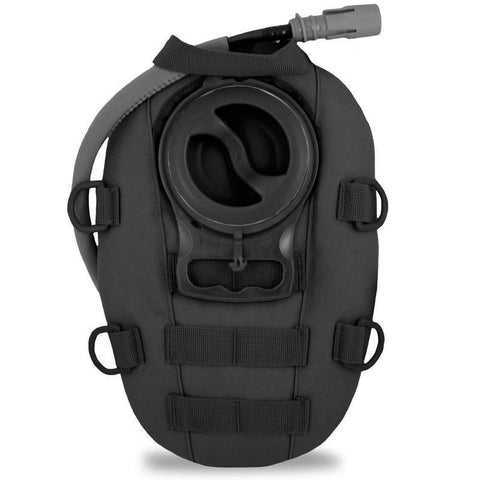Poche à eau Mil-Tec Pack ovale 1 litre en TPU avec tuyau et housse polyester rembourrée