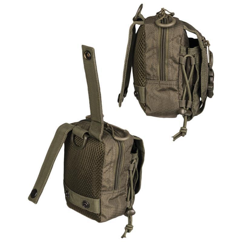 Pochette EDC Mil-Tec Hextac 10×10×15 cm polyester hexagonal enduit PVC MOLLE