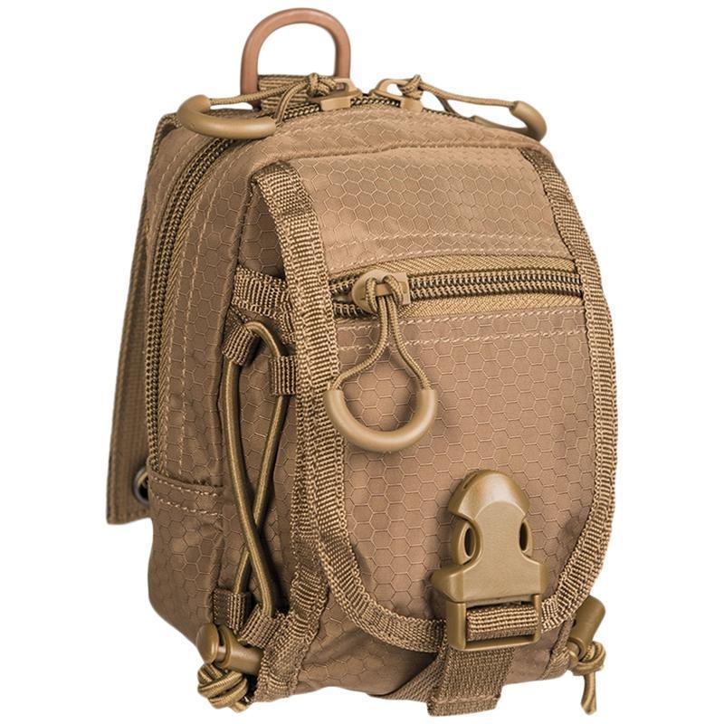 Pochette EDC Mil-Tec Hextac 10×10×15 cm polyester hexagonal enduit PVC MOLLE