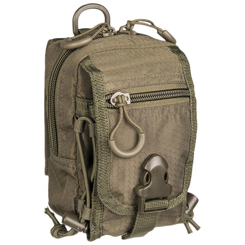 Pochette EDC Mil-Tec Hextac 10×10×15 cm polyester hexagonal enduit PVC MOLLE