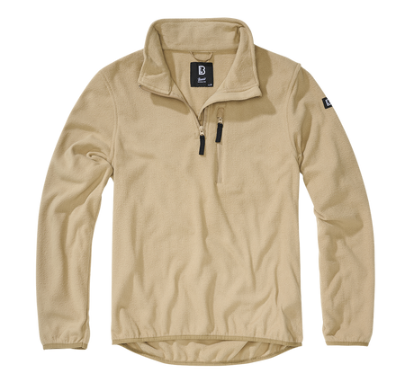 Polaire Brandit Fleece Troyer 170 g/m² col montant et poche de poitrine dissimulée