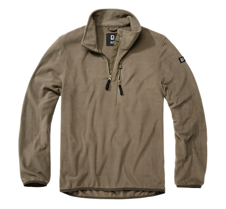 Polaire Brandit Fleece Troyer 170 g/m² col montant et poche de poitrine dissimulée