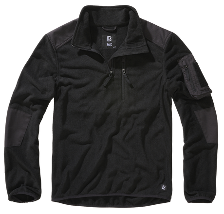 Polaire Brandit Fleece Troyer Ripstop 170 g/m² épaules et coudes renforcés poche de bras