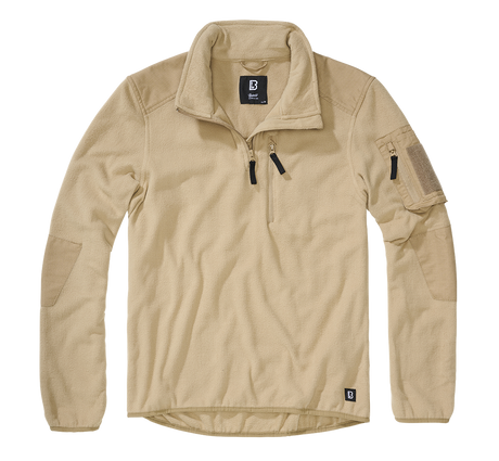 Polaire Brandit Fleece Troyer Ripstop 170 g/m² épaules et coudes renforcés poche de bras