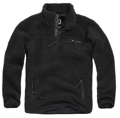 Polaire Brandit Teddyfleece Troyer doublée col montant quatre poches et bas élastiqué