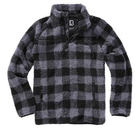 Polaire Brandit Teddyfleece Troyer doublée col montant quatre poches et bas élastiqué