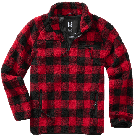 Polaire Brandit Teddyfleece Troyer doublée col montant quatre poches et bas élastiqué