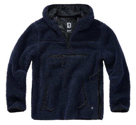 Polaire Brandit Teddyfleece Worker à capuche doublée quatre poches fermeture centrale