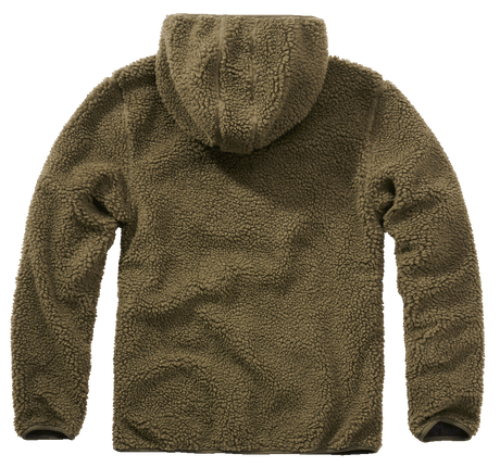 Polaire Brandit Teddyfleece Worker à capuche doublée quatre poches fermeture centrale