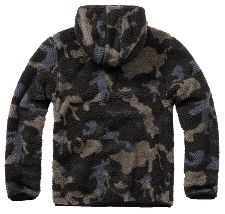 Polaire Brandit Teddyfleece Worker à capuche doublée quatre poches fermeture centrale