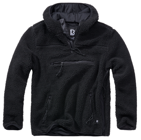 Polaire Brandit Teddyfleece Worker à capuche doublée quatre poches fermeture centrale