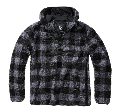 Polaire Brandit Teddyfleece Worker à capuche doublée quatre poches fermeture centrale