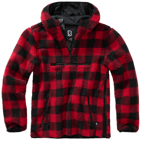 Polaire Brandit Teddyfleece Worker à capuche doublée quatre poches fermeture centrale