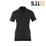 Polo Utility femme 5.11 Tactical coton polyester à coupe longue fendue