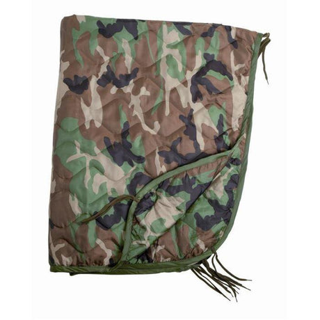 Poncho Liner Mil-Tec polyester matelassé 210 × 150 cm 800 g avec sac de transport