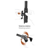 Porte-bâton rotatif Vega Holster 8VP62 en polymère injecté pour bâton télescopique 21 pouces, passant multiposition