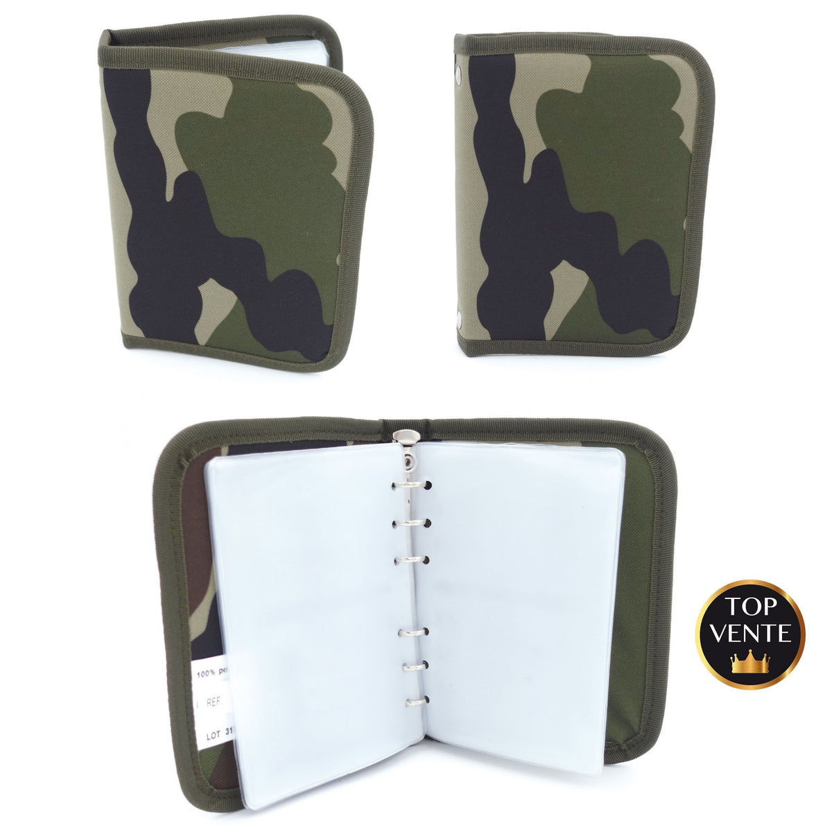 Porte-carte topographique Opex classeur A6 en polyester avec 10 étuis six trous