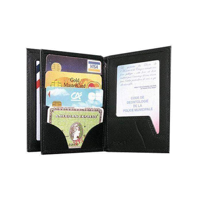 Porte-cartes GK Pro FDO 3 volets cuir emplacement Navigo 125 × 105 mm