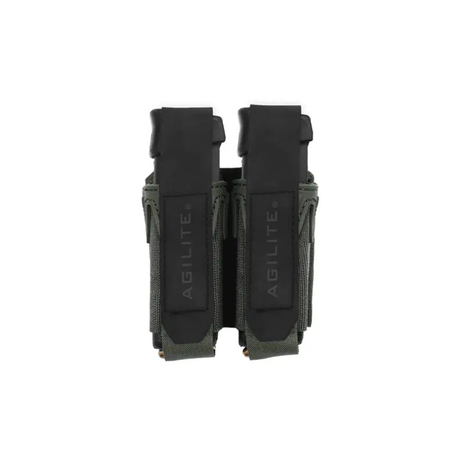 Porte-chargeur double Agilite Pincer Pistol 9 mm à puits polymère et dos MOLLE