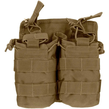 Porte-chargeur double Mil-Tec Open Top pour M4 polyester Oxford PVC compatible MOLLE avec sandow