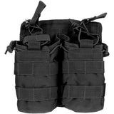 Porte-chargeur double Mil-Tec Open Top pour M4 polyester Oxford PVC compatible MOLLE avec sandow