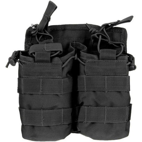 Porte-chargeur double Mil-Tec Open Top pour M4 polyester Oxford PVC compatible MOLLE avec sandow