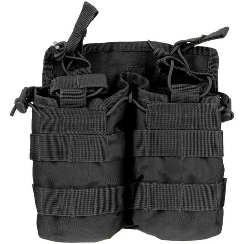 Porte-chargeur double Mil-Tec Open Top pour M4 polyester Oxford PVC compatible MOLLE avec sandow