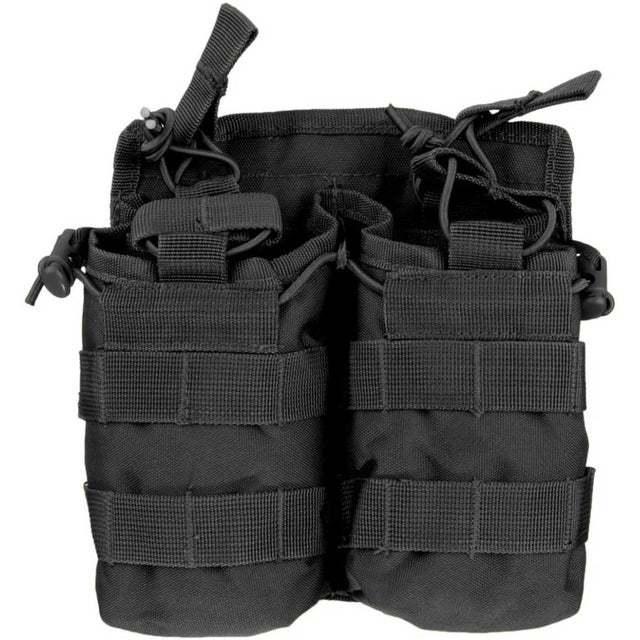 Porte-chargeur double Mil-Tec Open Top pour M4 polyester Oxford PVC compatible MOLLE avec sandow