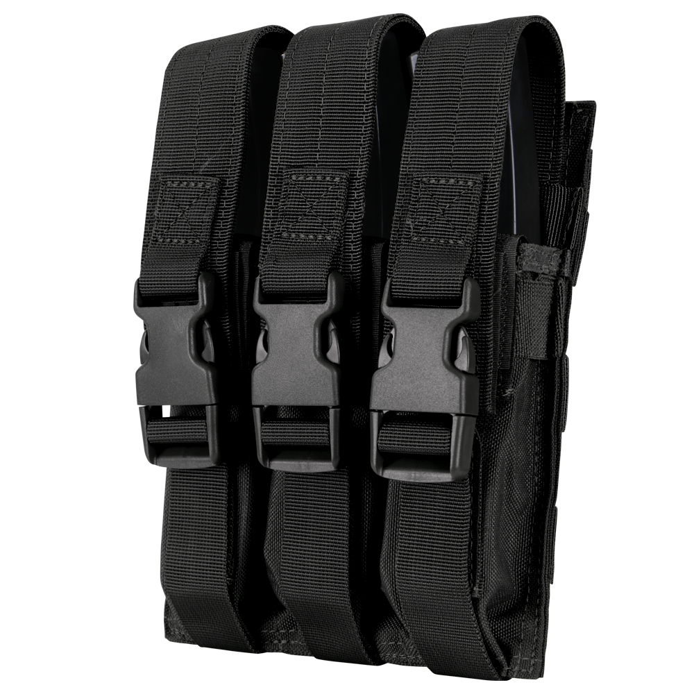 Porte-chargeur fermé Condor Triple MP5 boucles latérales et bride élastique