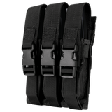 Porte-chargeur fermé Condor Triple MP5 boucles latérales et bride élastique