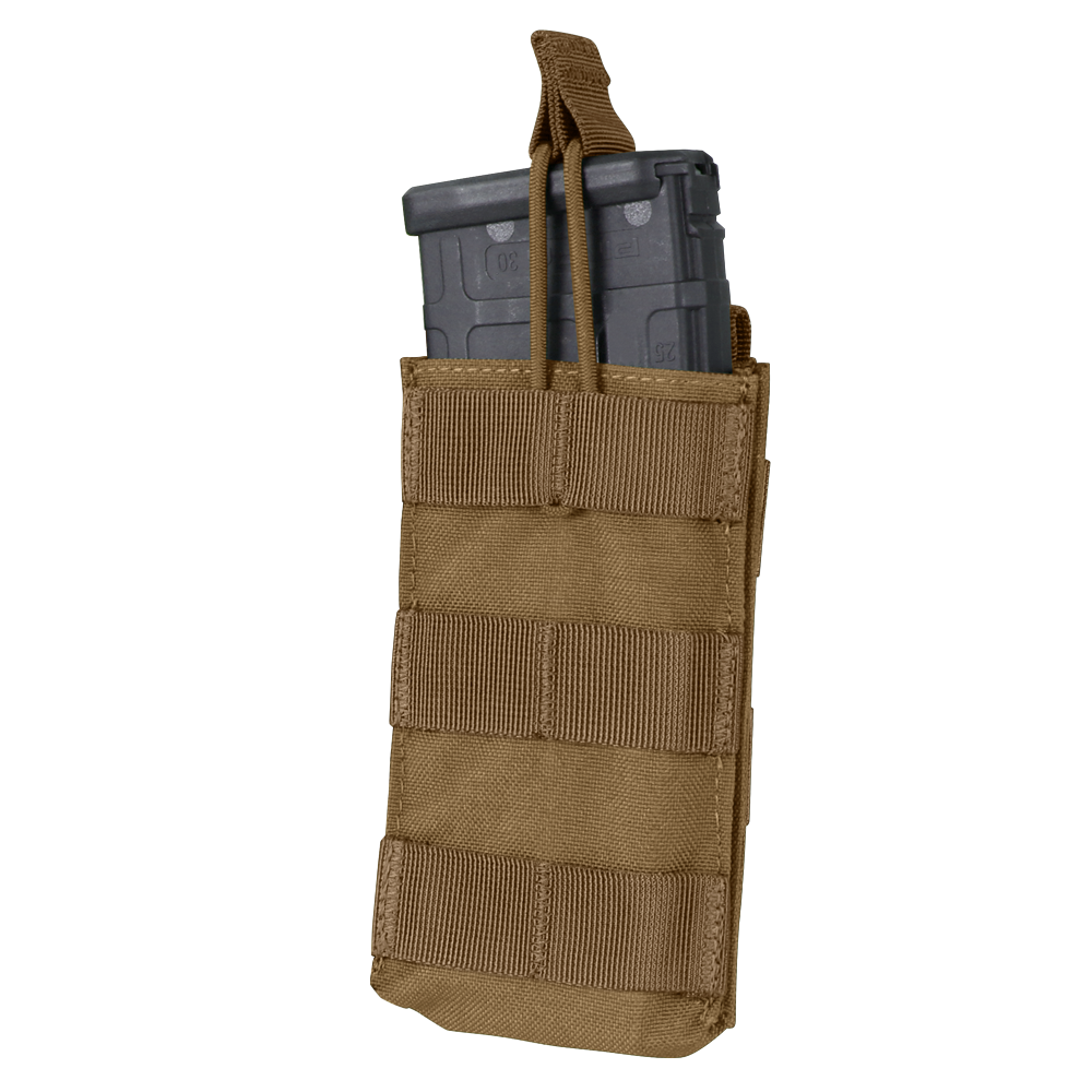 Porte-chargeur ouvert Condor Single M4 bande élastique et sangle MOLLE frontale