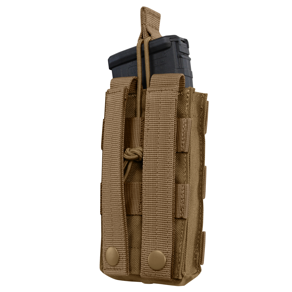 Porte-chargeur ouvert Condor Single M4 bande élastique et sangle MOLLE frontale