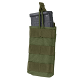 Porte-chargeur ouvert Condor Single M4 bande élastique et sangle MOLLE frontale