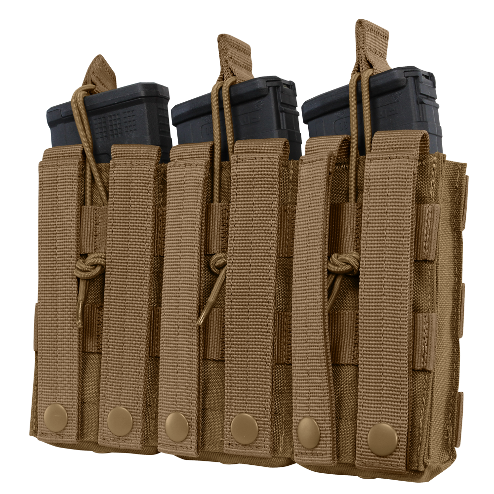 Porte-chargeur ouvert Condor Triple M4 trois chargeurs et profil plat de 2 cm