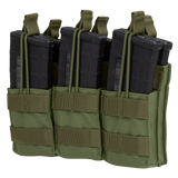 Porte-chargeur ouvert Condor Triple Stacker M4 six chargeurs sur trois colonnes