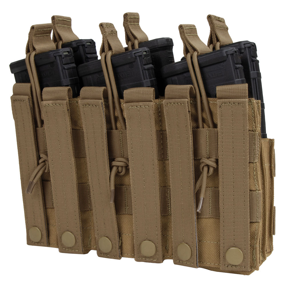 Porte-chargeur ouvert Condor Triple Stacker M4 six chargeurs sur trois colonnes