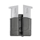 Porte-chargeur rigide double Vega Holster 8DMH03 en polymère injecté, simple et double pile, passant rotatif