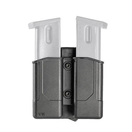 Porte-chargeur rigide double Vega Holster 8DMH03 en polymère injecté, simple et double pile, passant rotatif