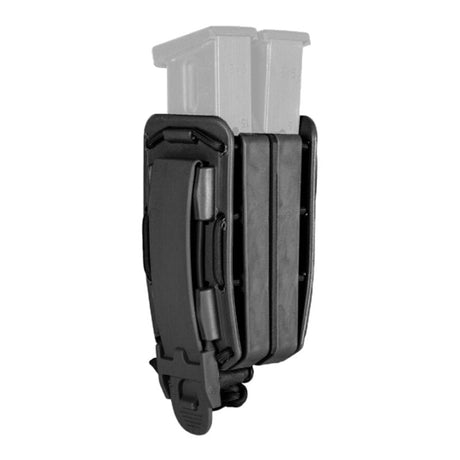 Porte-chargeur rigide double Vega Holster Bungy 8BL02 pour chargeurs de pistolet double pile, rétention élastique