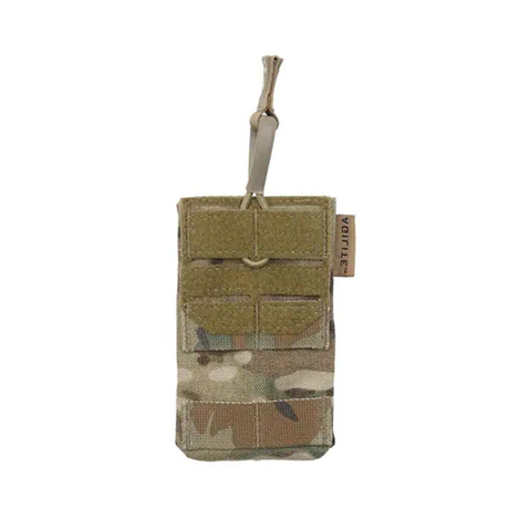 Porte-chargeur simple Agilite AG1 5,56 mm à dos MOLLE 3 x 2 et languette polymère
