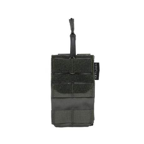 Porte-chargeur simple Agilite AG1 5,56 mm à dos MOLLE 3 x 2 et languette polymère