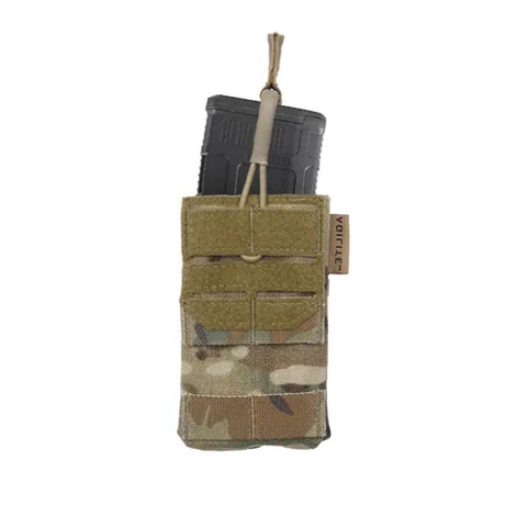 Porte-chargeur simple Agilite AG1 5,56 mm à dos MOLLE 3 x 2 et languette polymère