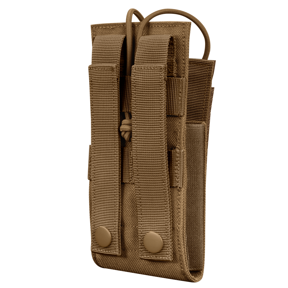 Porte-radio Condor Patrol Gen II ouvert côtés élastiques retenue par cordon