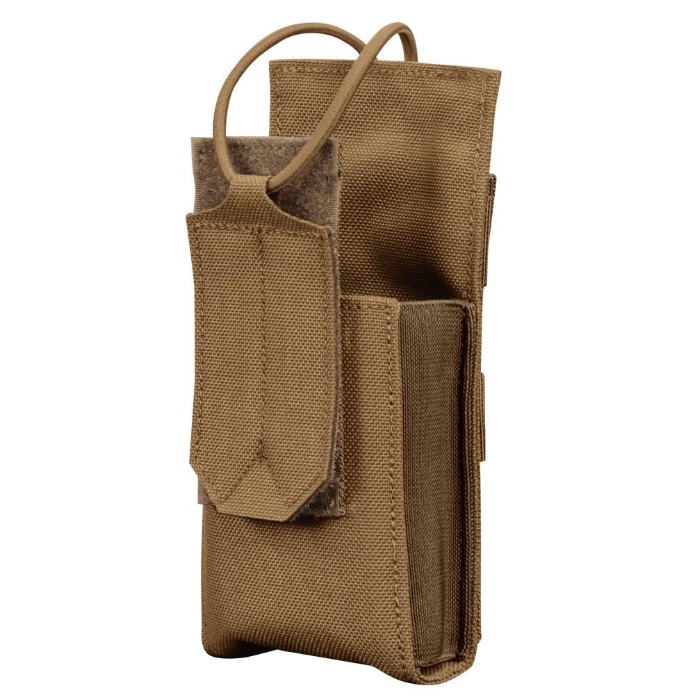 Porte-radio Condor Patrol Gen II ouvert côtés élastiques retenue par cordon